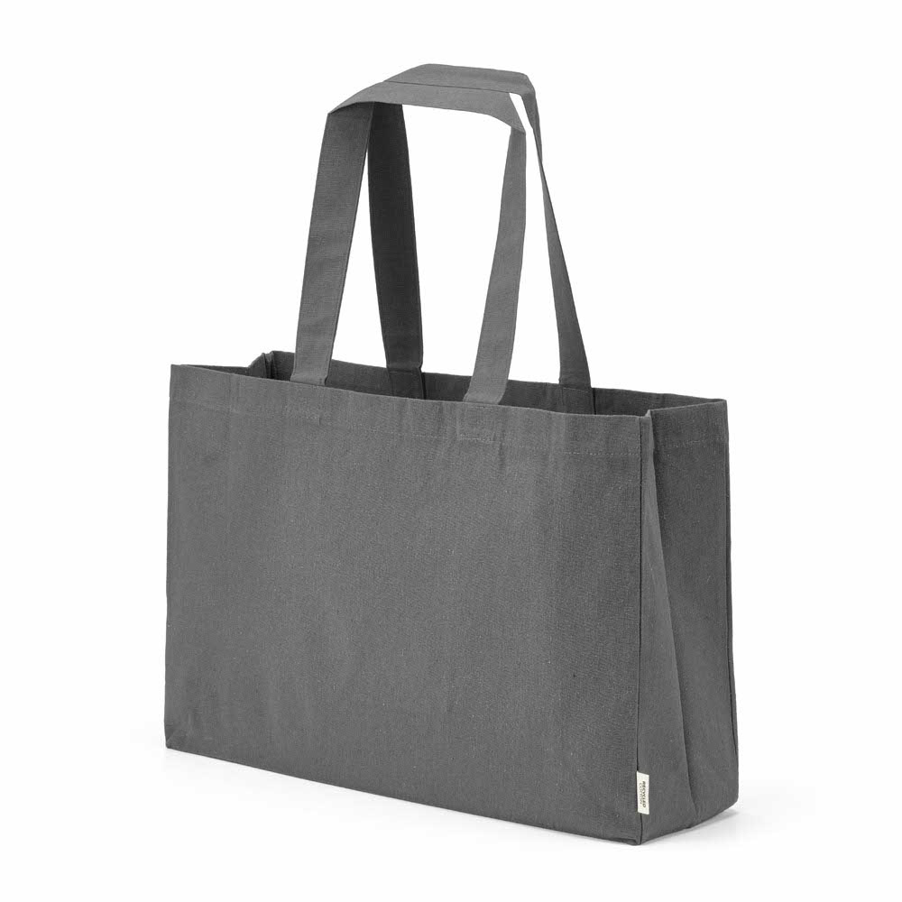 Sac de courses Makalu en coton recyclé. 280 g/m². Anses de 65 cm