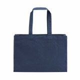Vue 3 de Sac de courses Makalu en coton recyclé. 280 g/m². Anses de 65 cm