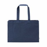 Vue 2 de Sac de courses Makalu en coton recyclé. 280 g/m². Anses de 65 cm