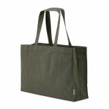 Vue 1 de Sac de courses Makalu en coton recyclé. 280 g/m². Anses de 65 cm