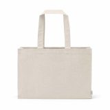Vue 2 de Sac de courses Makalu en coton recyclé. 280 g/m². Anses de 65 cm
