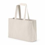 Vue 1 de Sac de courses Makalu en coton recyclé. 280 g/m². Anses de 65 cm