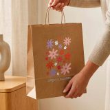 Vue 5 de Sac kraft recyclé Vesuvio L marron. 115g/m². Fabriqué au Portugal