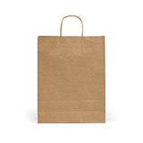Vue 3 de Sac kraft recyclé Vesuvio L marron. 115g/m². Fabriqué au Portugal