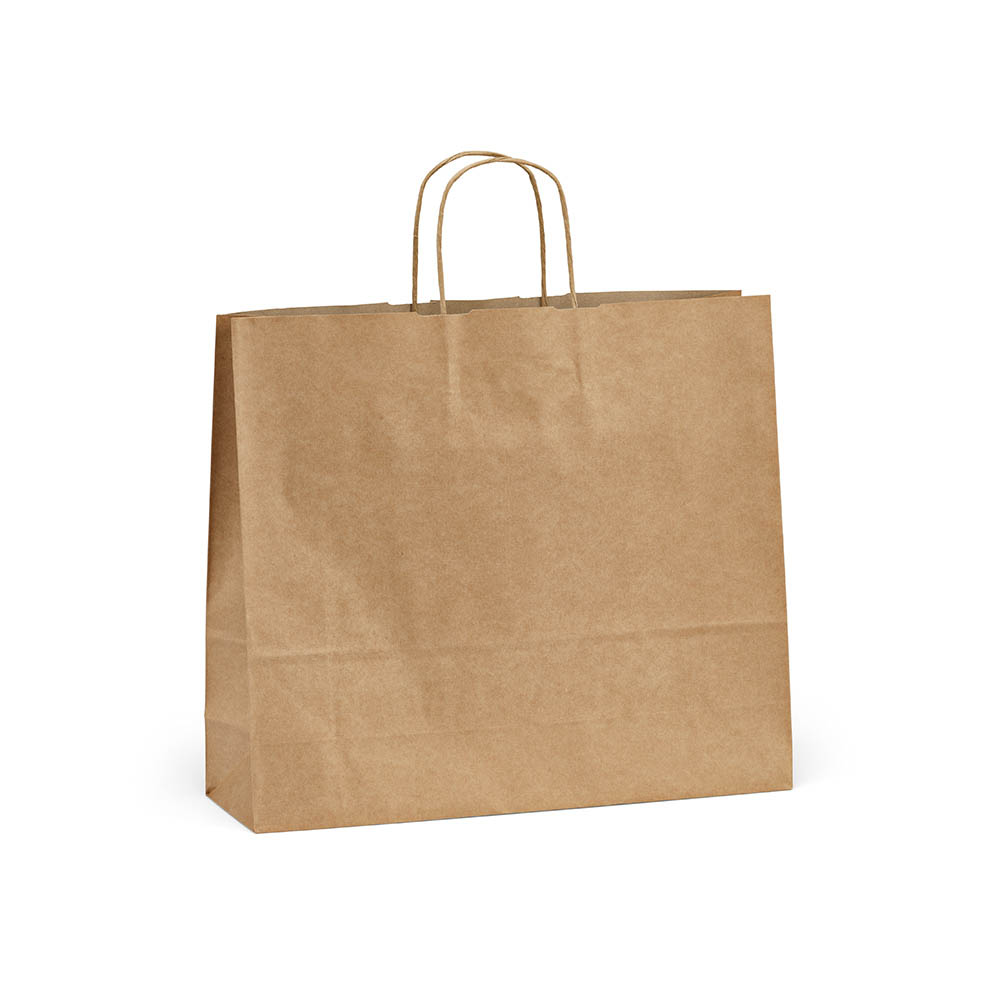 Sac kraft recyclé brun Vesuvio XL, 115g/m². Fabriqué au Portugal