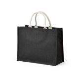 Vue 5 de Sac de courses Toubkal en jute et coton. Anses de 40 cm