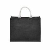 Vue 6 de Sac de courses Toubkal en jute et coton. Anses de 40 cm