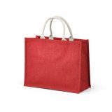 Vue 4 de Sac de courses Toubkal en jute et coton. Anses de 40 cm
