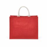 Vue 3 de Sac de courses Toubkal en jute et coton. Anses de 40 cm