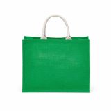 Vue 3 de Sac de courses Toubkal en jute et coton. Anses de 40 cm
