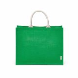 Vue 2 de Sac de courses Toubkal en jute et coton. Anses de 40 cm