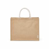 Vue 2 de Sac de courses Toubkal en jute et coton. Anses de 40 cm