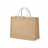 Vue 1 de Sac de courses Toubkal en jute et coton. Anses de 40 cm
