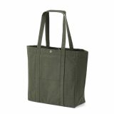 Vue 4 de Sac de courses Damavand en coton 360 g/m². Fermeture à pression