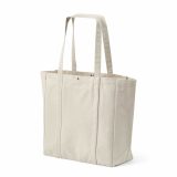 Vue 4 de Sac de courses Damavand en coton 360 g/m². Fermeture à pression