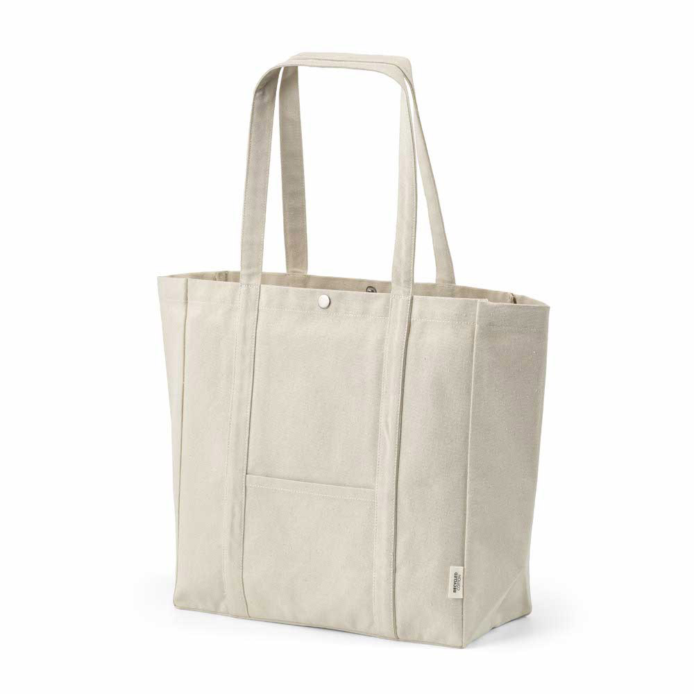 Sac de courses Damavand en coton 360 g/m². Fermeture à pression