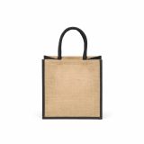 Vue 6 de Sac de courses Nuptse en jute. Poignées de 34 cm
