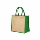 Vue 4 de Sac de courses Nuptse en jute. Poignées de 34 cm