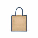 Vue 3 de Sac de courses Nuptse en jute. Poignées de 34 cm