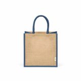 Vue 2 de Sac de courses Nuptse en jute. Poignées de 34 cm