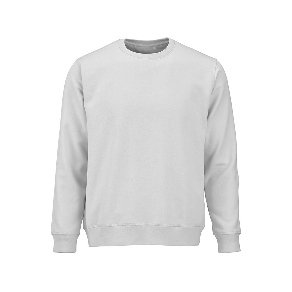 Sweat unisexe Waikiki à col rond. Coton bio et rPET. 300g/m²