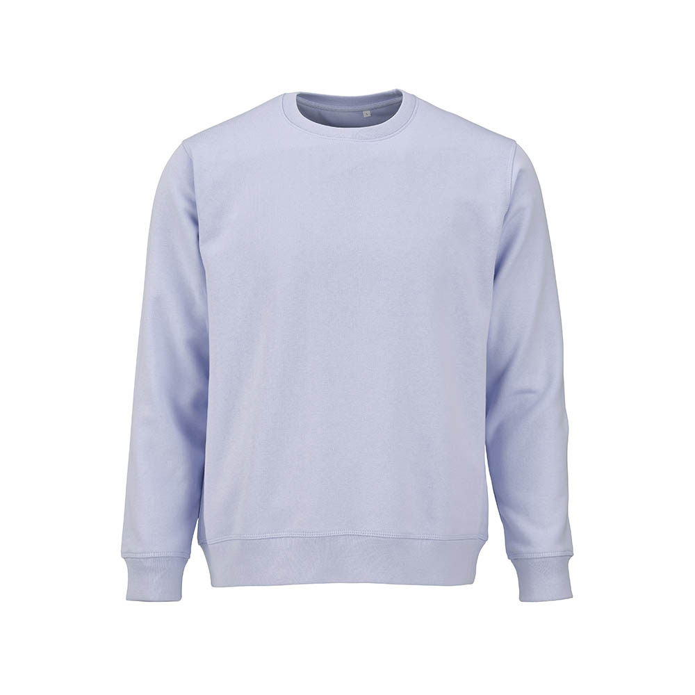 Sweat unisexe Waikiki à col rond. Coton bio et rPET. 300g/m²