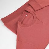 Vue 5 de Sweat Capri mixte à col rond en french terry. 100% coton bio