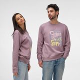 Vue 6 de Sweat Capri mixte à col rond en french terry. 100% coton bio