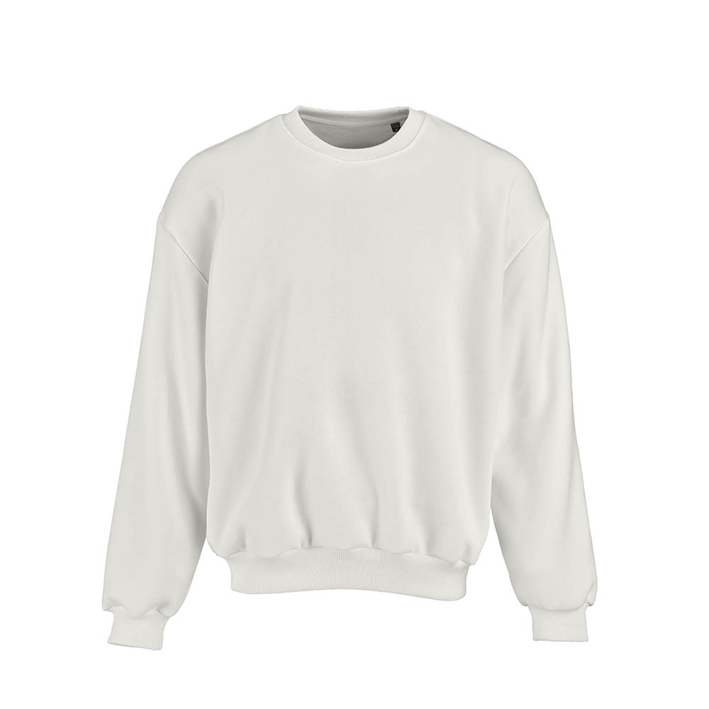 Sweat oversize Whitehaven. Coton bio, rCotton et rPET. Fabriqué au Portugal