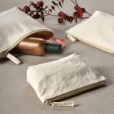 Vue 3 de Trousse Cairo M. 2,1L en coton recyclé 320g, fermeture Zip