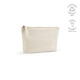 Vue 4 de Trousse Cairo M. 2,1L en coton recyclé 320g, fermeture Zip