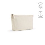 Vue 5 de Trousse Cairo L. 3,9L en coton recyclé 320g, fermeture Zip