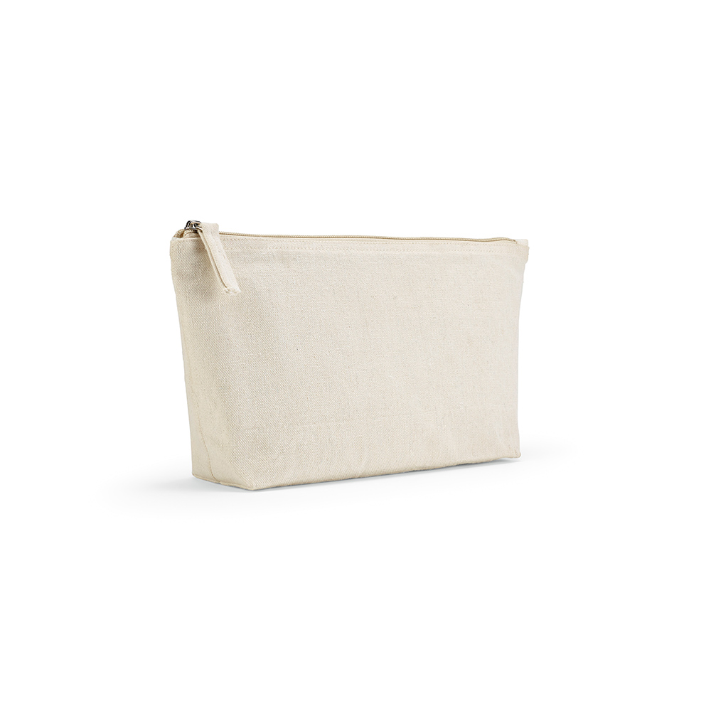 Trousse Cairo L. 3,9L en coton recyclé 320g, fermeture Zip
