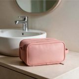 Vue 3 de Trousse Helsinki 3,5L rPU double Zip,fermeture magnétique