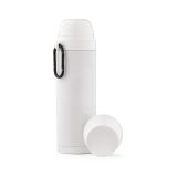 Vue 4 de Thermos Loire inox 810 ml. 2 gobelets et mousqueton