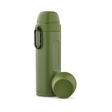 Vue 4 de Thermos Loire inox 810 ml. 2 gobelets et mousqueton