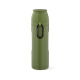 Vue 2 de Thermos Loire inox 810 ml. 2 gobelets et mousqueton