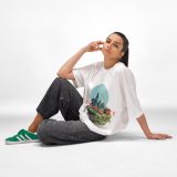 Vue 7 de T-shirt oversize Paloma en jersey. 100% coton bio. Fabriqué au Portugal