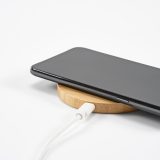 Vue 5 de Chargeur sans fil Kepler, en bambou, 15W, USB-C