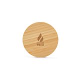 Vue 14 de Chargeur sans fil Kepler, en bambou, 15W, USB-C