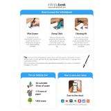 Vue 5 de STARTER KIT INFINITEBOOK A5. Le set comprend un "Infinitebook", un kit de nettoyage, un marqueur et un porte-marqueur