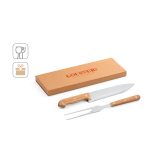 Vue 5 de SALSA. Ensemble de 2 pièces pour barbecue en bambou et acier inoxydable