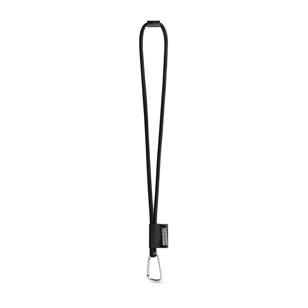 75089. SET Lanyard TUBE Long (Ø 7 mm) avec mousqueton en forme de D de 55 mm et fermoir de sécurité Ø 7 mm