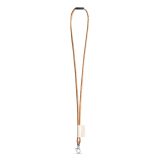 Vue 1 de 75096. SET Lanyard CORK Long (Ø 5 mm) avec mousqueton à déclenchement de 9 mm et fermoir de sécurité Ø 5 mm