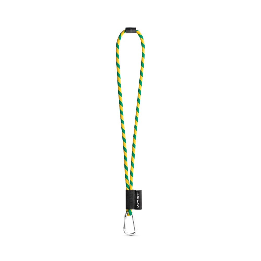 SET Lanyard TUBE Long (Ø 7 mm) avec mousqueton en forme de D de 55 mm et fermoir de sécurité Ø 7 mm
