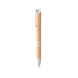 Vue 1 de BETA BAMBOO. Stylo à bille en bambou avec clip et attributs métalliques