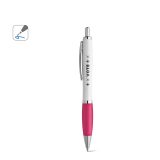 Vue 14 de MOVE. Stylo à bille en ABS blanc avec clip en métal