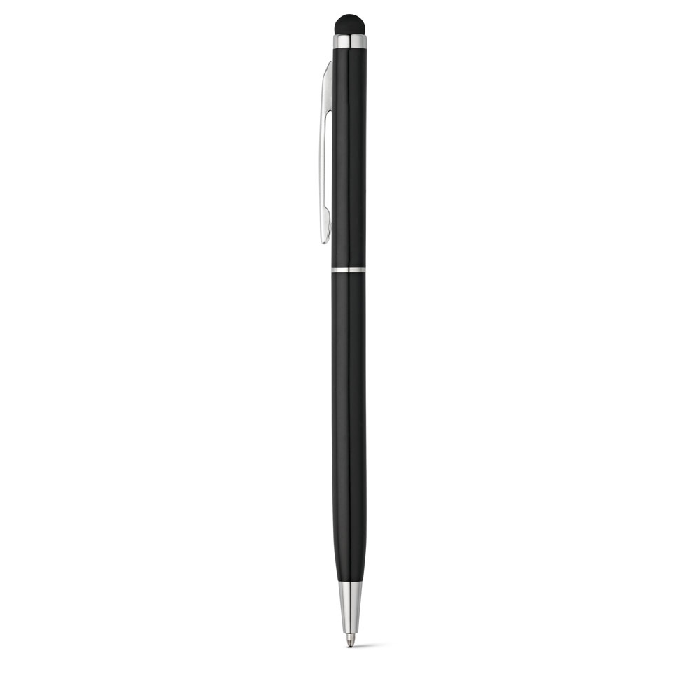 ZOE BK. Stylo à bille en aluminium avec pointe tactile