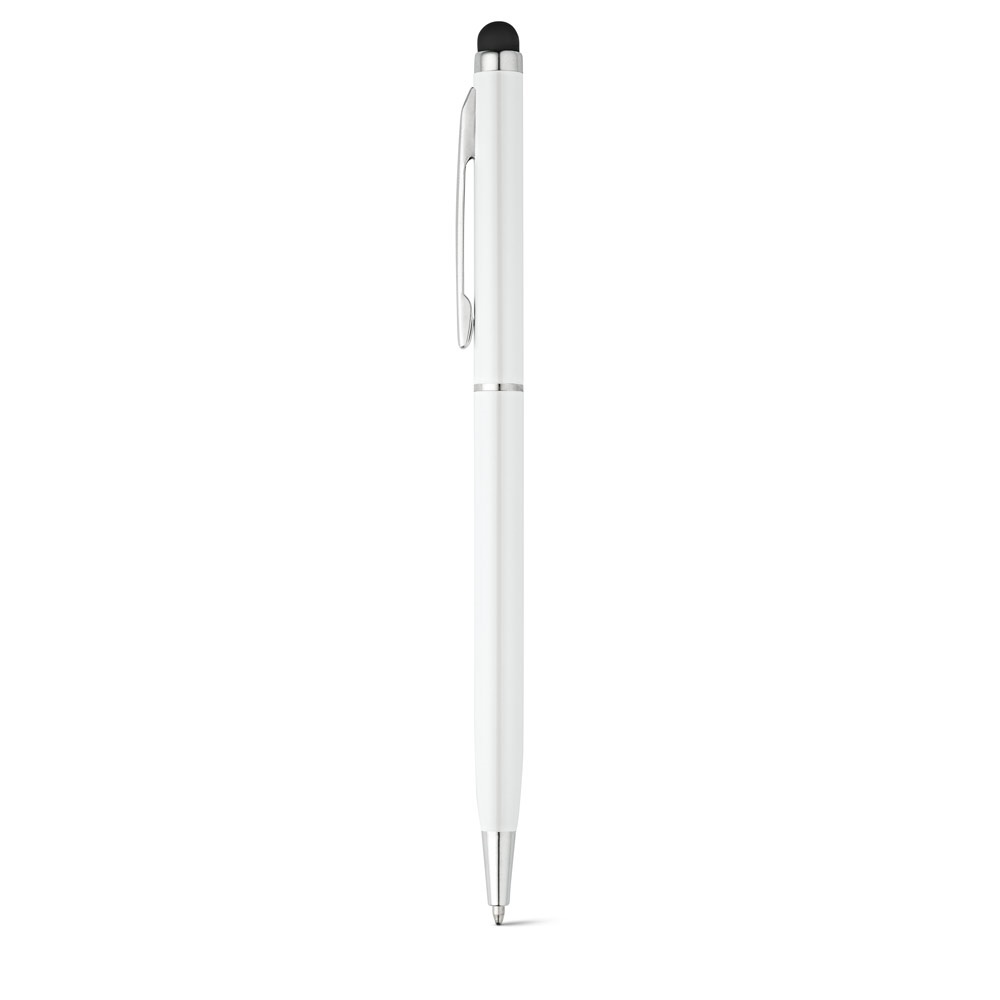 ZOE BK. Stylo à bille en aluminium avec pointe tactile