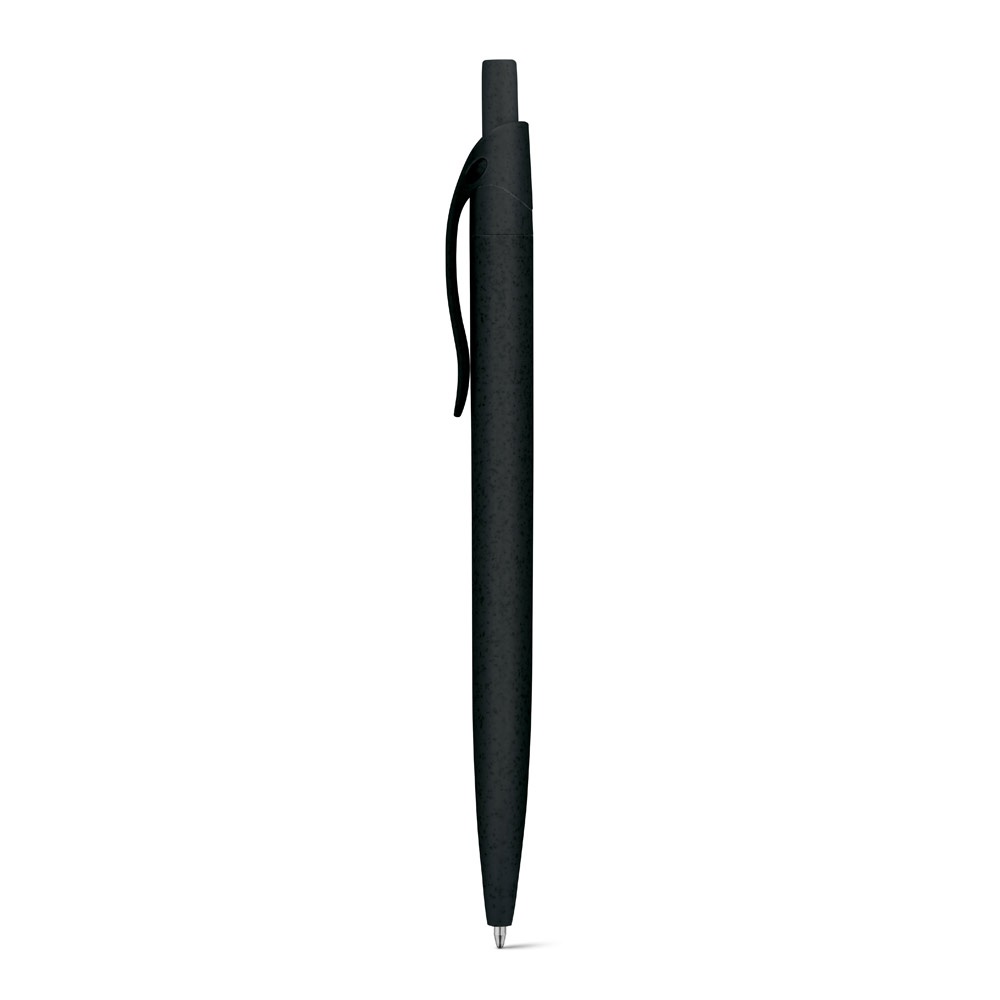CAMILA. Stylo à bille en fibre de paille de blé et ABS avec clip